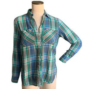 Denim & Supply Ralph Lauren RL Utility S Cotton Plaid Button Down Shirt 181A